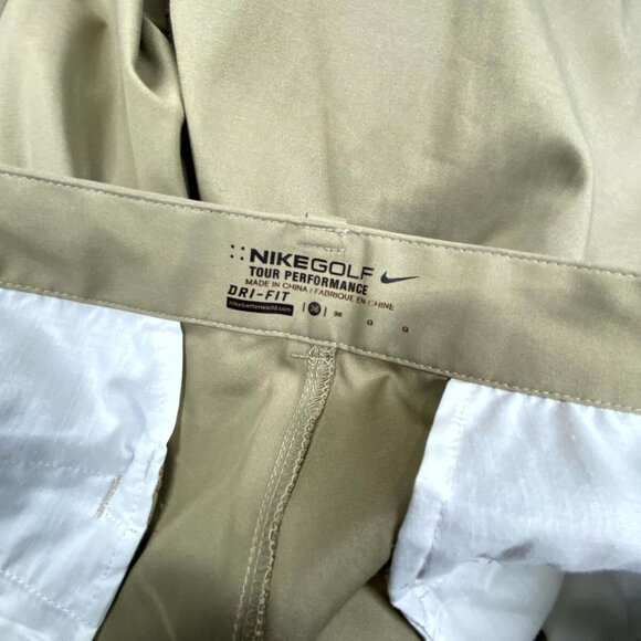 Nike Golf Dri-Fit Tour Performance Shorts Men's 36 Tan Slash Pockets - Picture 4 of 6